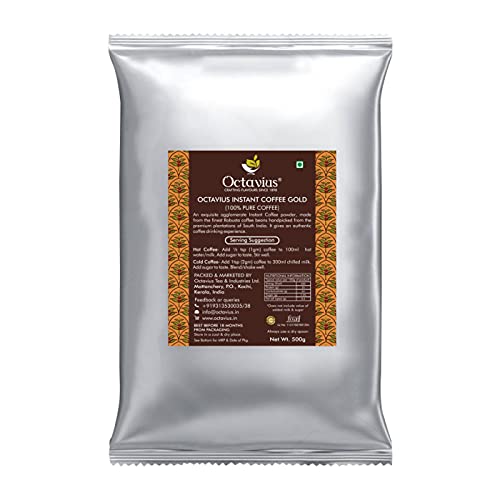 Octavius Gold Instant Coffee 500g Pack | 100% Pure Coffee Powder ...