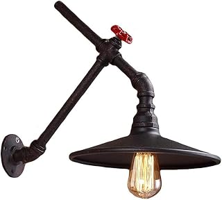 WHLTYH Wall Lamp Light LED Lights Retro Wrought Iron Pipe Single-Head E27 Wall Light, Indoor Lamps, Bar Coffee Theme Corridor Stairs Lighting Fixtures