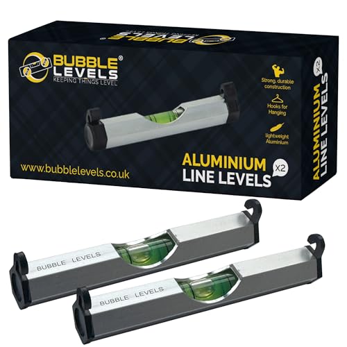 2 pcs Hanging Bubble Line Level for Building Trades Engineering Surveying Metalworking and Other Equipment Measure (Yellow) (Aluminium)