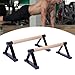 SM SunniMix 2Pcs Handstand Bars Wood Push up Bars Grip Push up Handles Parallettes Bars for Indoor Outdoor, Handstand, Gymnastics, Adults, Black