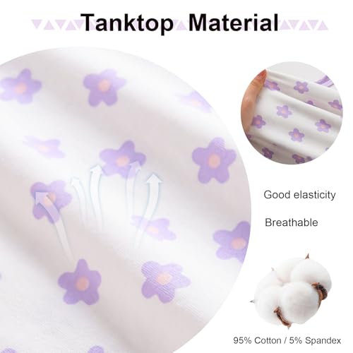 Girls Tank Tops Kids Undershirts, Kids Super Soft Cotton Sleeveless Tank Tops for Girls (2-10Years)4