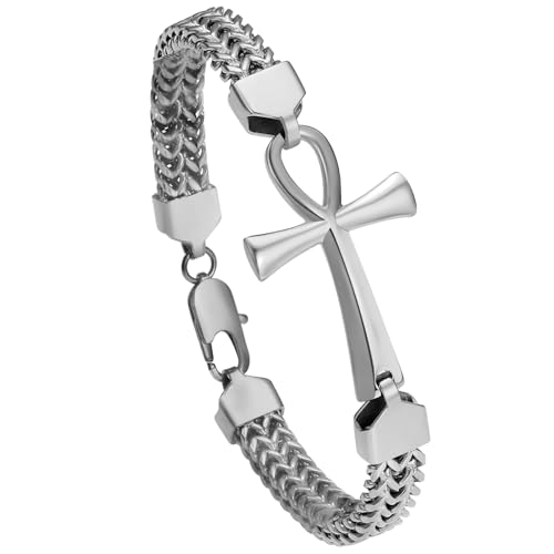 Pulsera OIDEA Ankh Egipcia para Hombre Acero miniatura 1