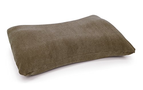 MOGU(モグ) プレミアム家族の健康まくら 日本製 身体が求めるビーズクッション へたりにくい パウダービーズ使用 中型(約60x40x7cm) ブラウン カバー付き カバー洗濯可 枕 肌に優しい 高さ 硬さ 調節