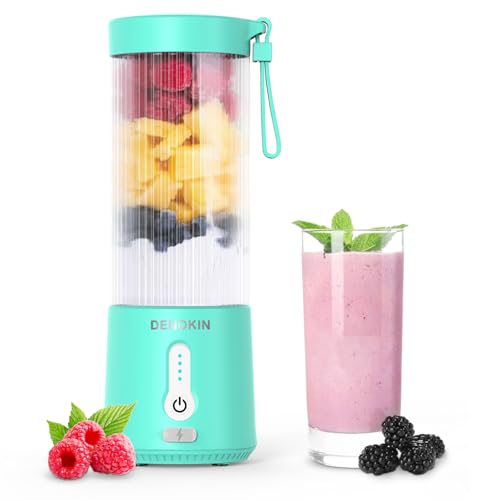 Tragbarer Mixer für Smoothies und Shakes,450ml Portable Blender Smoothie Maker USB Standmixer Mini...