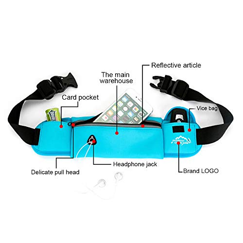 Ajcoflt Saco de cintura de corrida ao ar livre à prova d 'água suporte do telefone móvel saco de ba