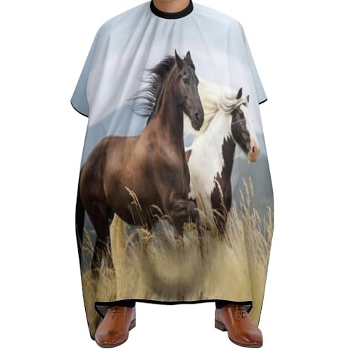 Cape de barbier à séchage rapide encolure réglable 144 x 170 cm pour protection coiffeur