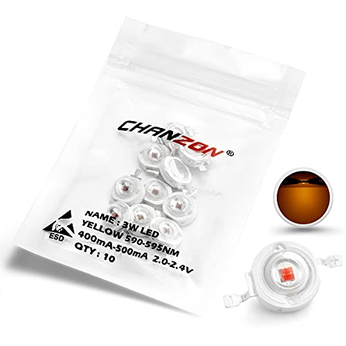 Image of CHANZON 10 pcs High Power Led Chip on Board 3W Yellow