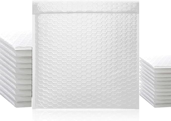 防水クッション封筒 郵送用cd対応 #cdサイズ750枚 外寸：約180x180mm 内寸：約160x180mm ホワイト耐水 ネコ