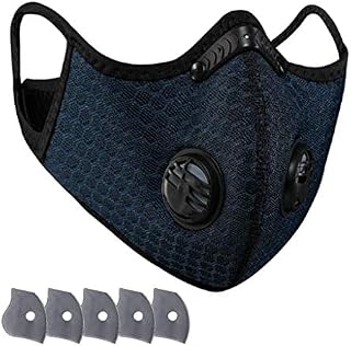 ETGLCOZY Dust Mask with 5 Activated Carbon Filters, Dustproof Respirator Breathing Mask