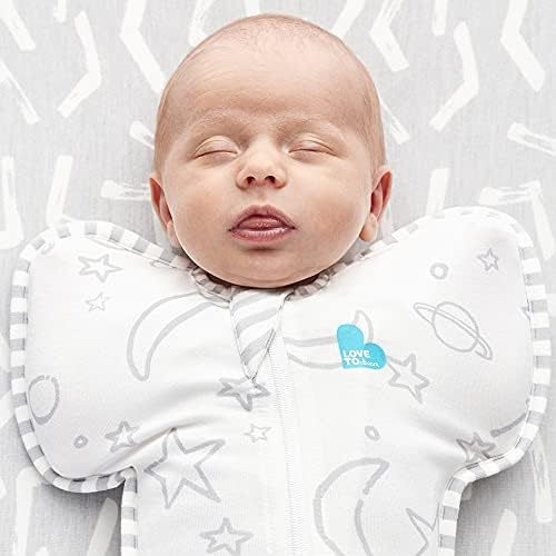 Love to dream Swaddle Up Bamboo, Small (3.5-6kg), Ideal Fabric for Moderate Temperatures (20-27°C), Arms Up Position, Baby Swaddle, Twin Zipper for Easy Nappy changes, Cream