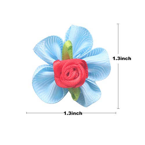 YAKA 40pcs/(20pairs) Hot Cute Small Dog Hair Bows Topknot Small Bowknot with Rubber Bands Pet Grooming Products Pet Hair… - Image 4