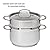 Goodful Classic Stainless Steel Cookware Set with Tri-Ply Base, Impact Bonded Pots and Pans, Dishwasher Safe, 12-Piece