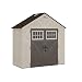 Suncast 4' x 8' Tremont Storage Shed with Windows - Outdoor Storage for Backyard Tools and Accessories - All-Weather Resin Material, Transom Windows and Shingle Style Roof