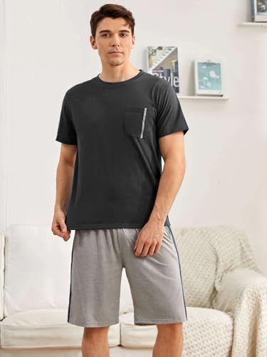 Image of Men's Pyjama Set || T-Shirt and Shorts Set for Men || Night Wear for Men || Night Suit for Men (Cord-04-07)