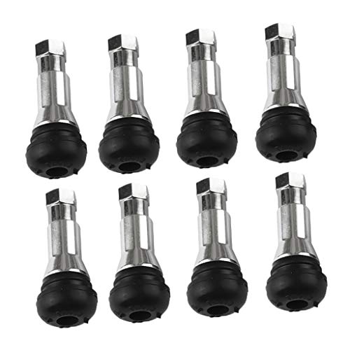 Homyl Kits de haste de válvula de pneu sem câmara de ar de metal reto de 46 mm de 46 mm