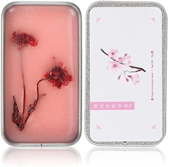 Perfume Balm Solid Cologne Fragrance Balm 15g Solid Perfume Peach Flowers White Tea Solid Balm, Long Lasting Refreshing Aroma Balm Women Eau de Perfume