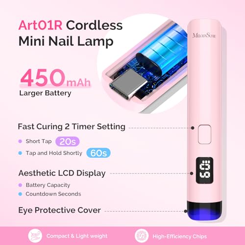 Image of MelodySusie Pink Handheld UV Light with Stand and Rhinestone Glue Kit