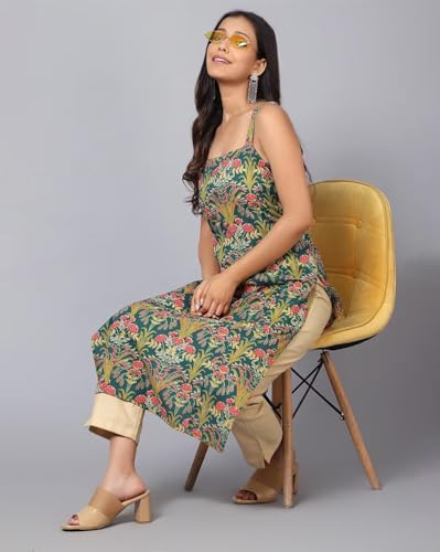 Image of PATLANI Women's Crepe Full Stitched Kurti.