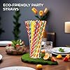 H&S Biodegradable Paper Straws for Drinking - 120pcs - Recyclable Multi Colored Party Straw Set #4