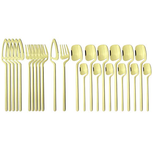 Ménagère de table champagne antirouille facile à nettoyer 24pcs - 2