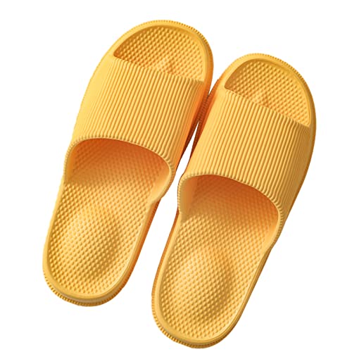 QINGXun Pantofole Donna Pannelli Interni di Fondo Spessi for Donne, Donna Sandali Estate, Massaggio con Le Pantofole di Acupressione, Regali for Uomini E Donne (Color : Yellow, Size : EUR 36-37)