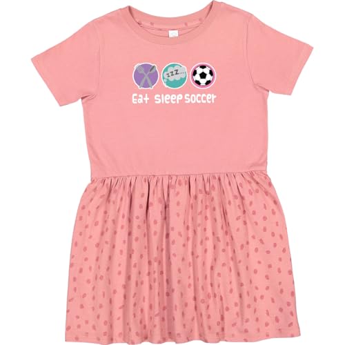 inktastic Eat Sleep Soccer Team Player Toddler Dress 4T Mauve with Speckles 452eb