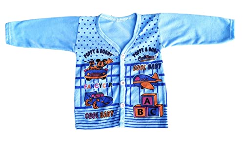 Image of Baby Boys & Baby Girl's Soft Cotton printed Full sleeve Shirt Pyjama Casual Dress Jhabla for Kids Newborn Infant Toddler Combo Pack of -6