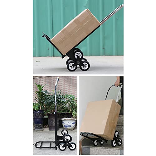 Carretilla plegable portátil de 6 ruedas para escaleras miniatura 2