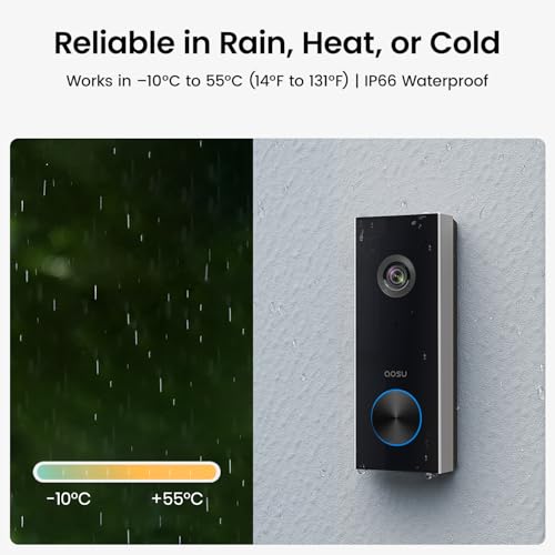 aosu 2K Wireless Doorbell Camera with aosuBase, Battery Powered, 2.4G WiFi - image 8