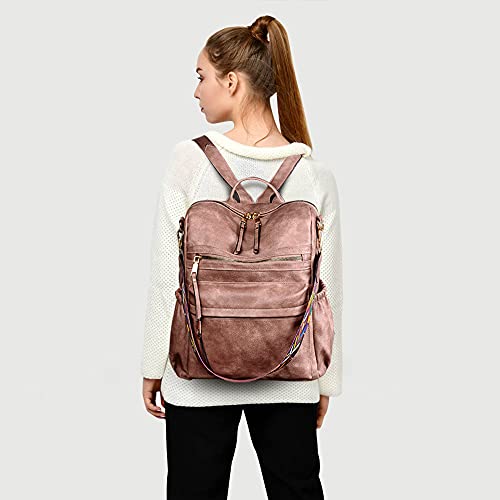 Image of Dora & Liz Womens Backpack Purse Leather Backpack Purse for Women Travel Fashion Backpack Designer Ladies Shoulder Bags