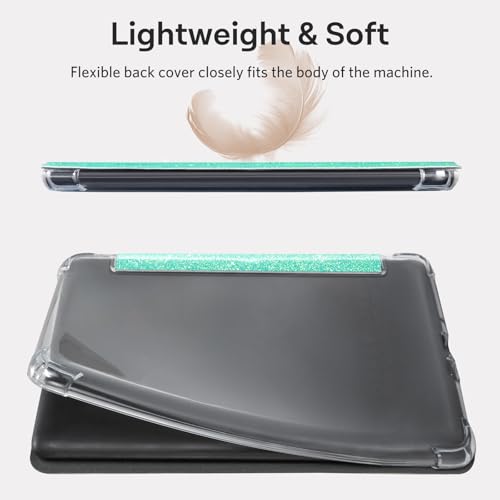 Image of CoBak Case for 7 inch Ereader 2024 - New PU Leather Cover and Clear Soft Silicone Back Cover with Auto Sleep Wake Feature