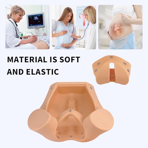Image of Childbirth Simulator Twin Birth Skills Training Mode, Advanced Midwifery Training Model with 2 Fetal Model & 2 Umbilical Cord & 2 Placenta for Practicing Midwifery and Delivery Skills