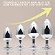 Analplug Buttplug 4 Stücke Set von Super Groß zu Klein Silber Metall Anal Plug Sex Spielzeug Geeignet für Anfanger für Frauen Männer Paare AllesCosy® (Blau)