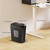 Bonsaii Paper Shredder for Home Use, 3.4 Gal Wastebasket, 6 Sheet Crosscut Paper Credit Cards, Staples, and Clips Shredder for Home Office Use, Portable Handle Design (C237-B New Version)