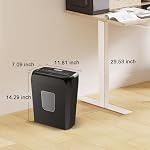 Bonsaii Paper Shredder for Home Use, 3.4 Gal Wastebasket, 6 Sheet Crosscut Paper Credit Cards, Staples, and Clips Shredder for Home Office Use, Portable Handle Design (C237-B New Version) - Image 4