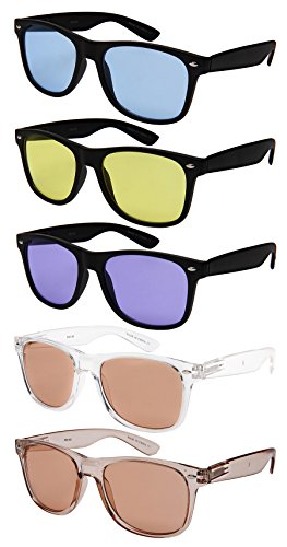 Classic Horn Rimmed Flat Mirrored Lens w/Spring Hinge 55401AS-CR3