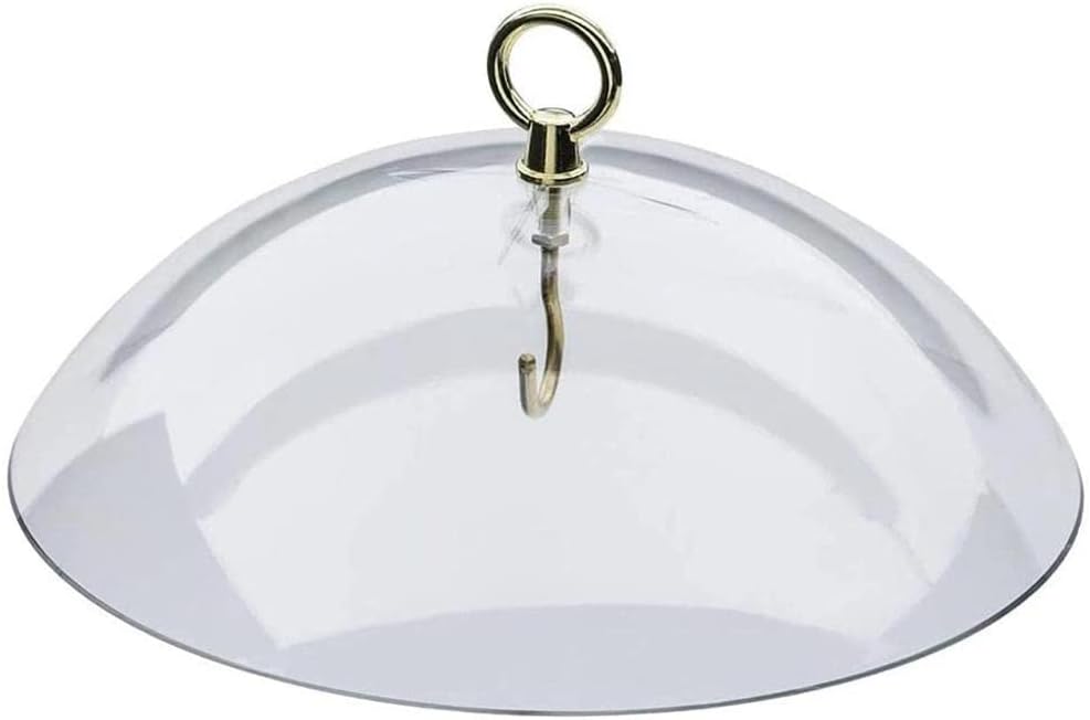 Hai Lan Protective Dome Cover for Hanging Bird Feeders Hummingbird Feeders Rain Cover Guard Squirrel Proof Baffle Deflector for Bird Feeder, Transparent
