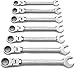 GearWrench 9900 7 Piece Flex-Head Combination Ratcheting Wrench Set Metric