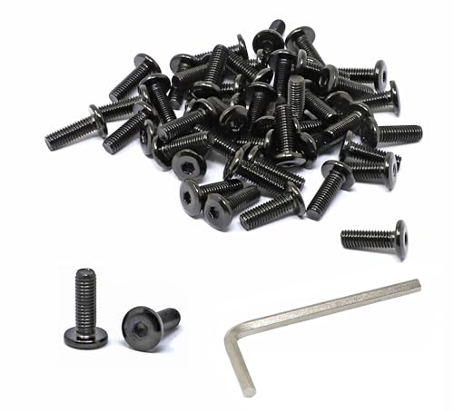 iexcell 50�� M5 x 15mm �X���b�h�s�b�` 0.8mm �X�e�����X�X�`�[�� 304 �Z�p�\�P�b�g �t���b�g�w�b�h �L���b�v �l�W �Ƌ� �l�W �{���g�L�b�g �w�b�h�G�b�W�ʎ�� ���_���d�グ