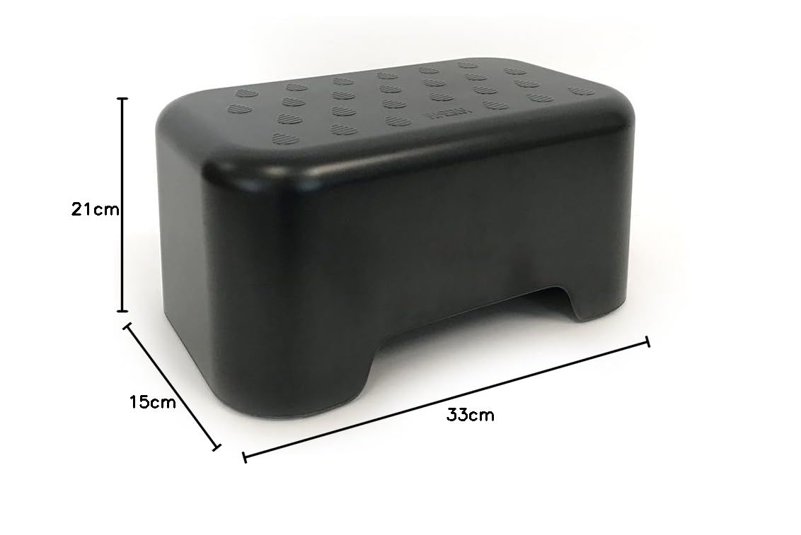 Ekobo BIOBU by Taburete, bambú, Negro, 33 x 21 x 15 cm
