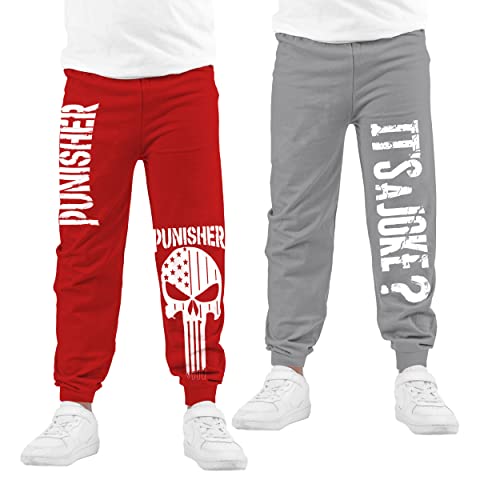 Image of KYDA KIDS 100% Cotton Track Pants for Boys | Premium Printed Soft Single Jersey Fabric | Elastic Waist Loose Fit Summer Full Length with Rib Hem (Pack of 2)
