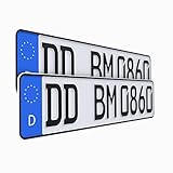 kennzeichen frankreich paris DIN zertifiziert McKennzeichen 2 EU KFZ- Kennzeichen  Nummernschild DIN Zertifiziert versch. Größen  Individuelle Prägung - für alle in Deutschland zugelassenen PKW, LKW, Busse und Anhänger (Standardgröße)