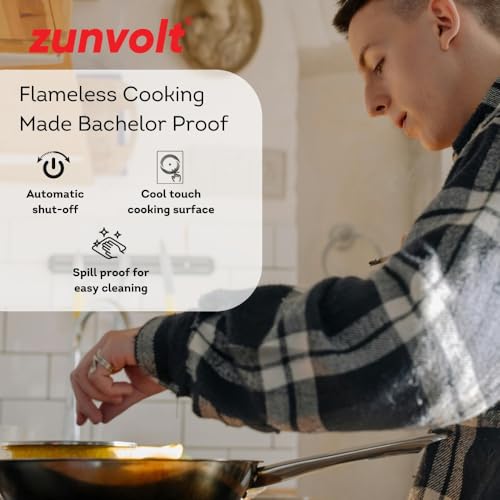 Image of ZunVolt 2000W Crystal Touch Control Induction Cooktop - Black