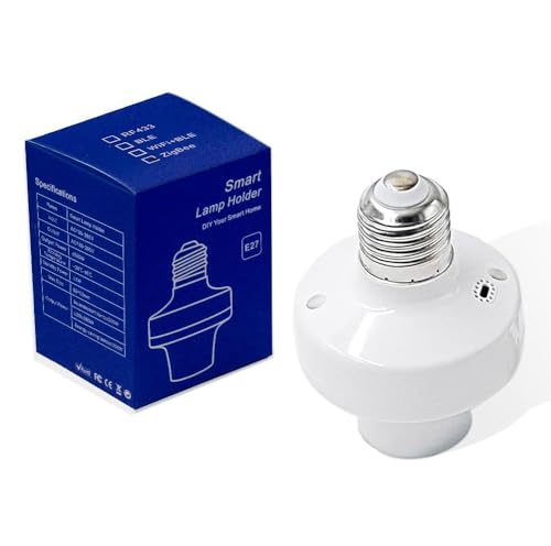 Light Socket Adapter, Zigbee Protocol Remote Control，E26/E27 Bulb Adapter, APP Remote Control, Smart Lamp Socket Power Adapter