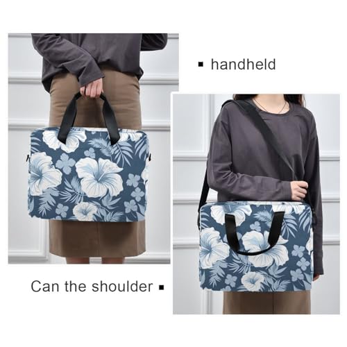 Funda para portátil con diseño floral azul oscuro miniatura 2