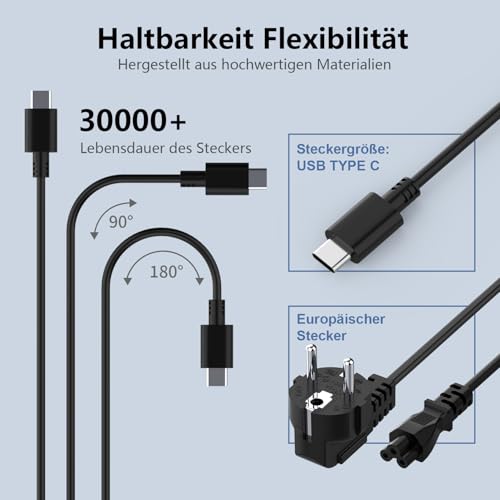 100 W USB C zasilacz laptop ładowarka do MacBook Lenovo Thinkpad Dell Latitude HP Chromebook Asus Acer Huawei Xiaomi Air Samsung kabel do ładowania 100 W PC typ C ładowarka Power Adapter