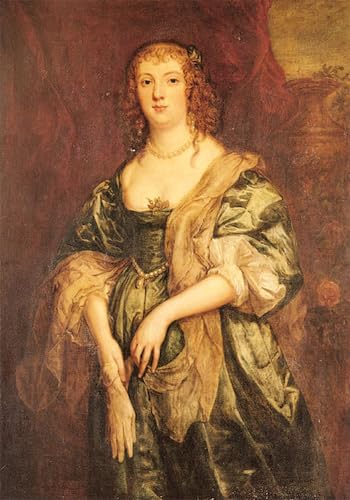 ARToPHIIU Pared Arte Cuadro Artistica Imagen Lienzo Famosa Pintura Reproducción Retrato de Anne Carr Condesa de Bedford Sir Antony Van Dyck para Decoración de Paredes 60x90cm
