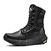 NORTIV 8 Botas de Tácticas Militares para Hombre con Cremallera Lateral Botas Policiales de Combate de Motocicleta,Size 44,Negro,SNMT242M