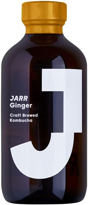 JARR Kombucha Ginger Natural Health Drink - 240ml Bottle (12 Pack)