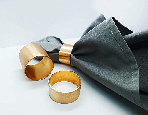 Skavij Handmade Napkin Rings Set Of 4 For Everyday, Thanksgiving, Christmas, Dining Table Decoration (Gold) #TOP2
